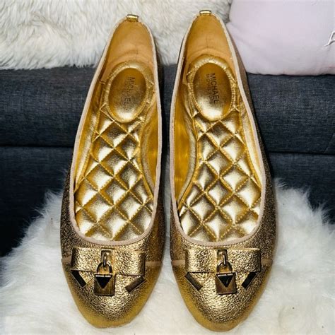 michael kors alice lackleder|MICHAEL Michael Kors Alice Metallic Leather Ballet Flats.